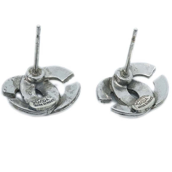 CHANEL CC Piercing Earrings Silver 00A 130806 - Picture 2 of 4